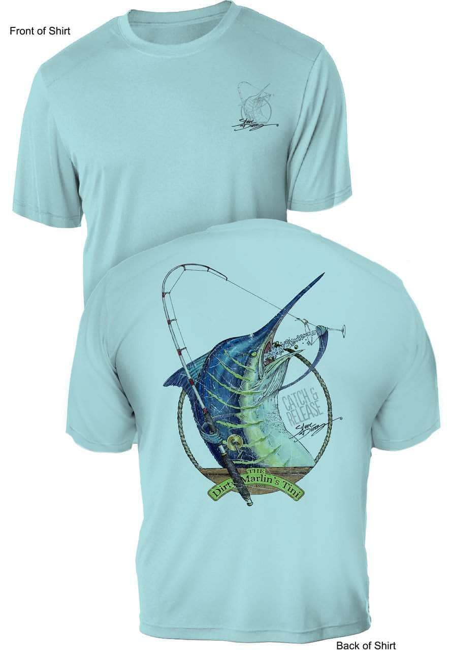 Dirty Marlin- UV Sun Protection Shirt - 100% Polyester - Short Sleeve UPF 50